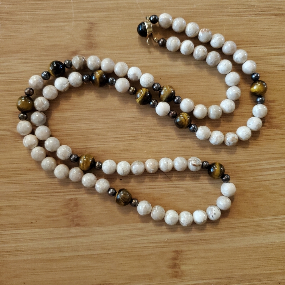 Vintage Tiger Eye Agate Necklace